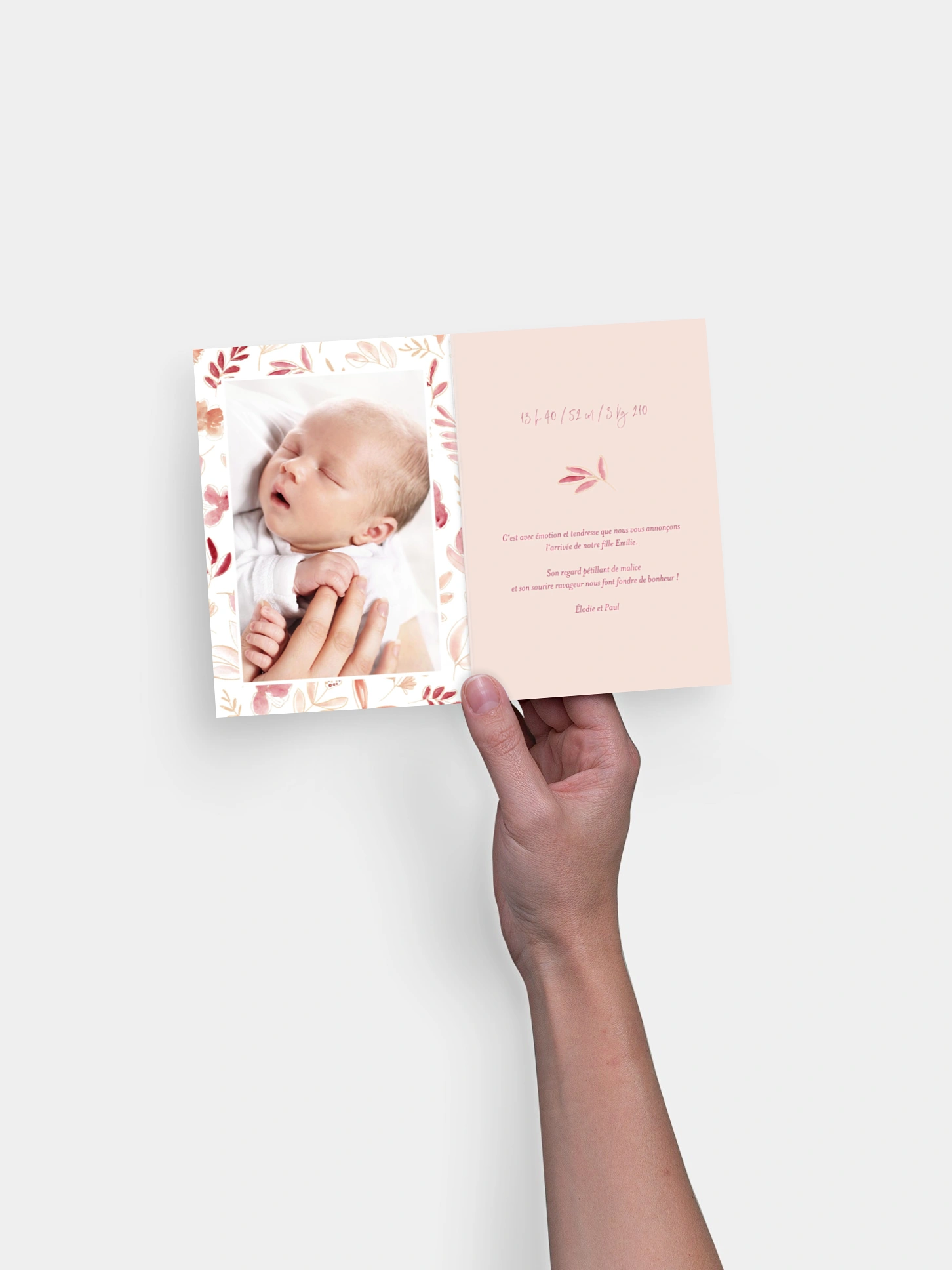 Faire-part naissance Fleurie