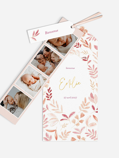 Faire-part naissance Fleurie