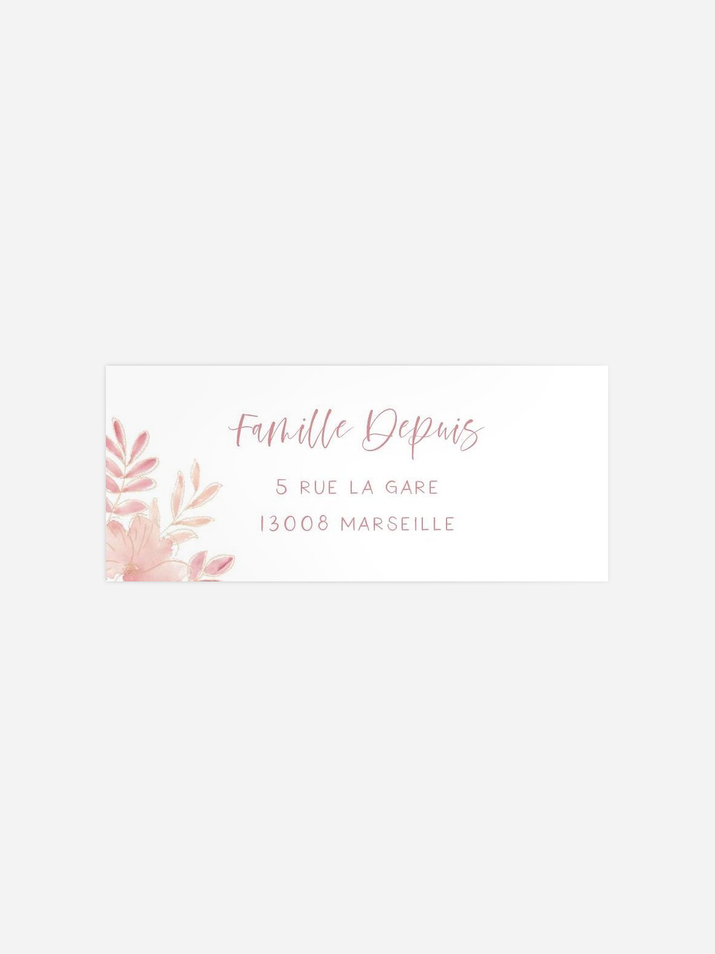 Étiquette expéditeur naissance Enfant de fleur