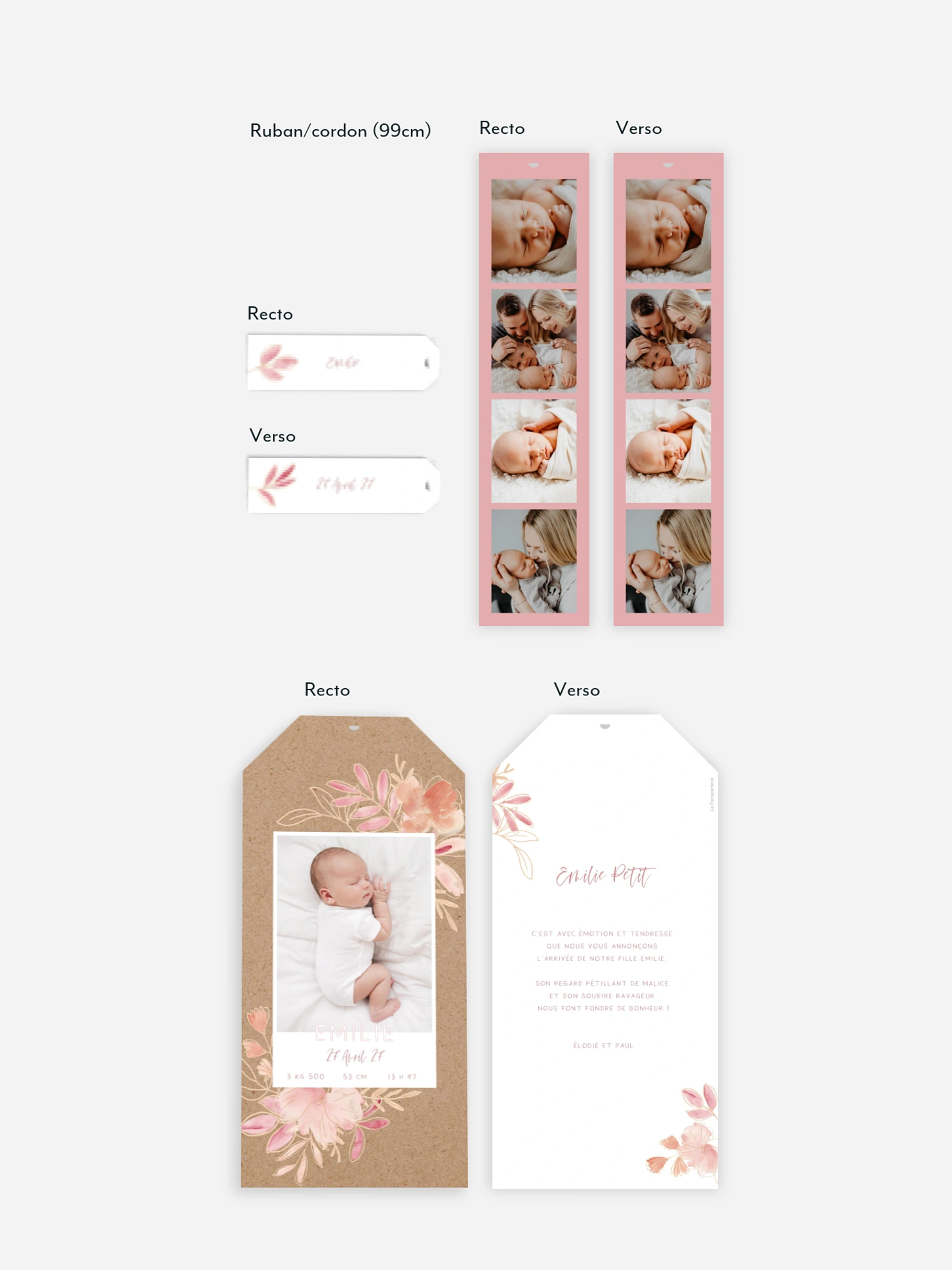 Faire-part naissance Enfant de fleur