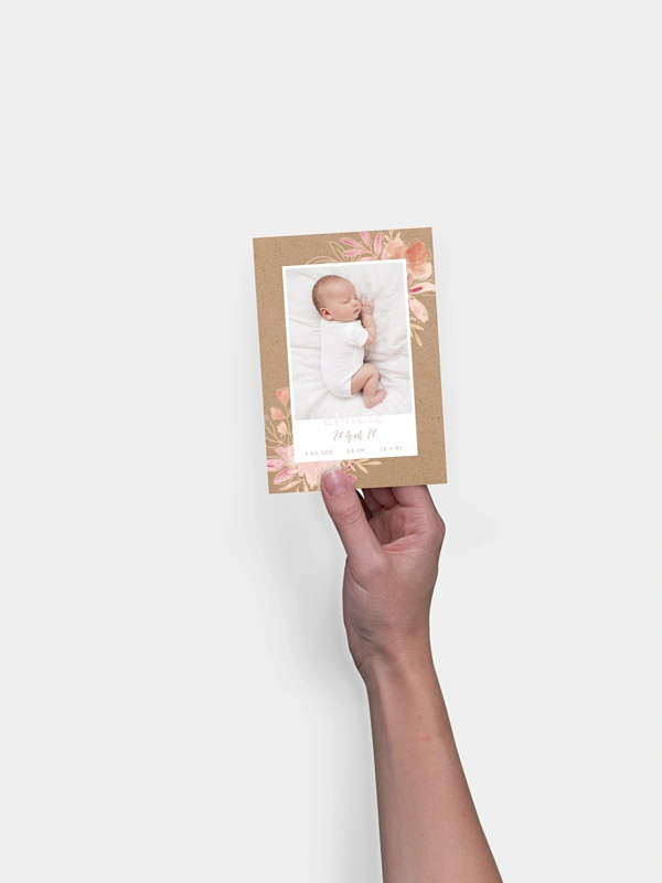 Faire-part naissance Enfant de fleur