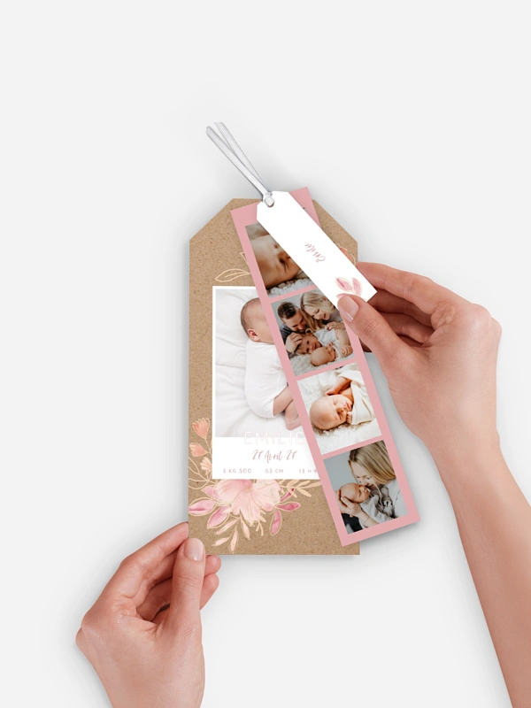 Faire-part naissance Enfant de fleur