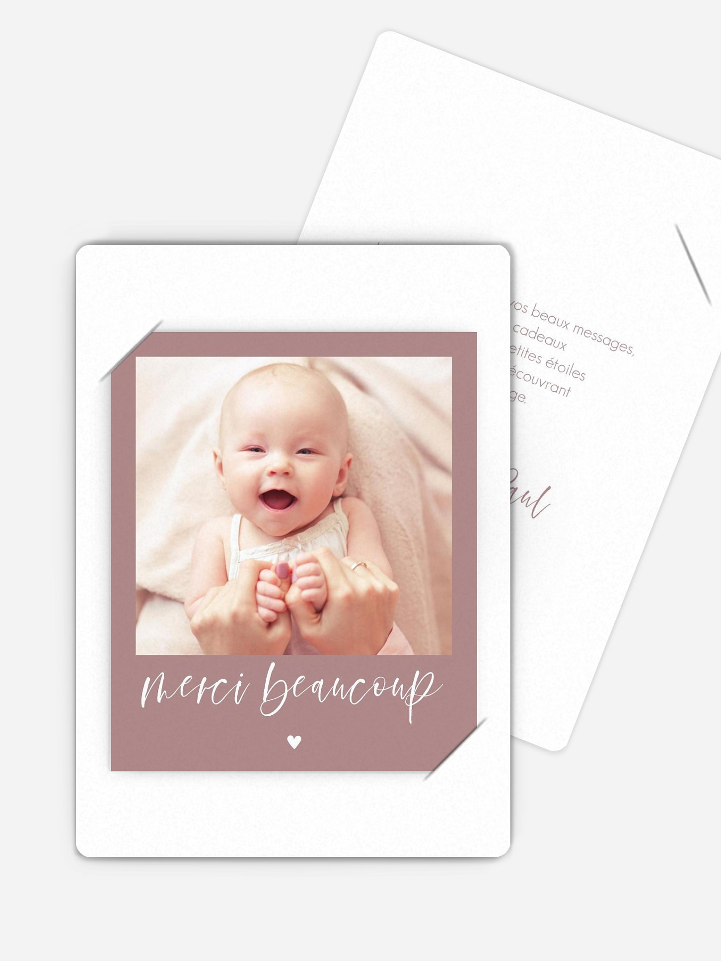Carte remerciement naissance Lovely Blessing