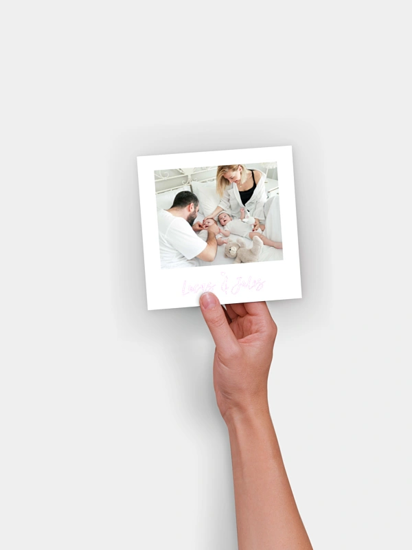 Faire-part naissance jumeaux Lovely Blessing