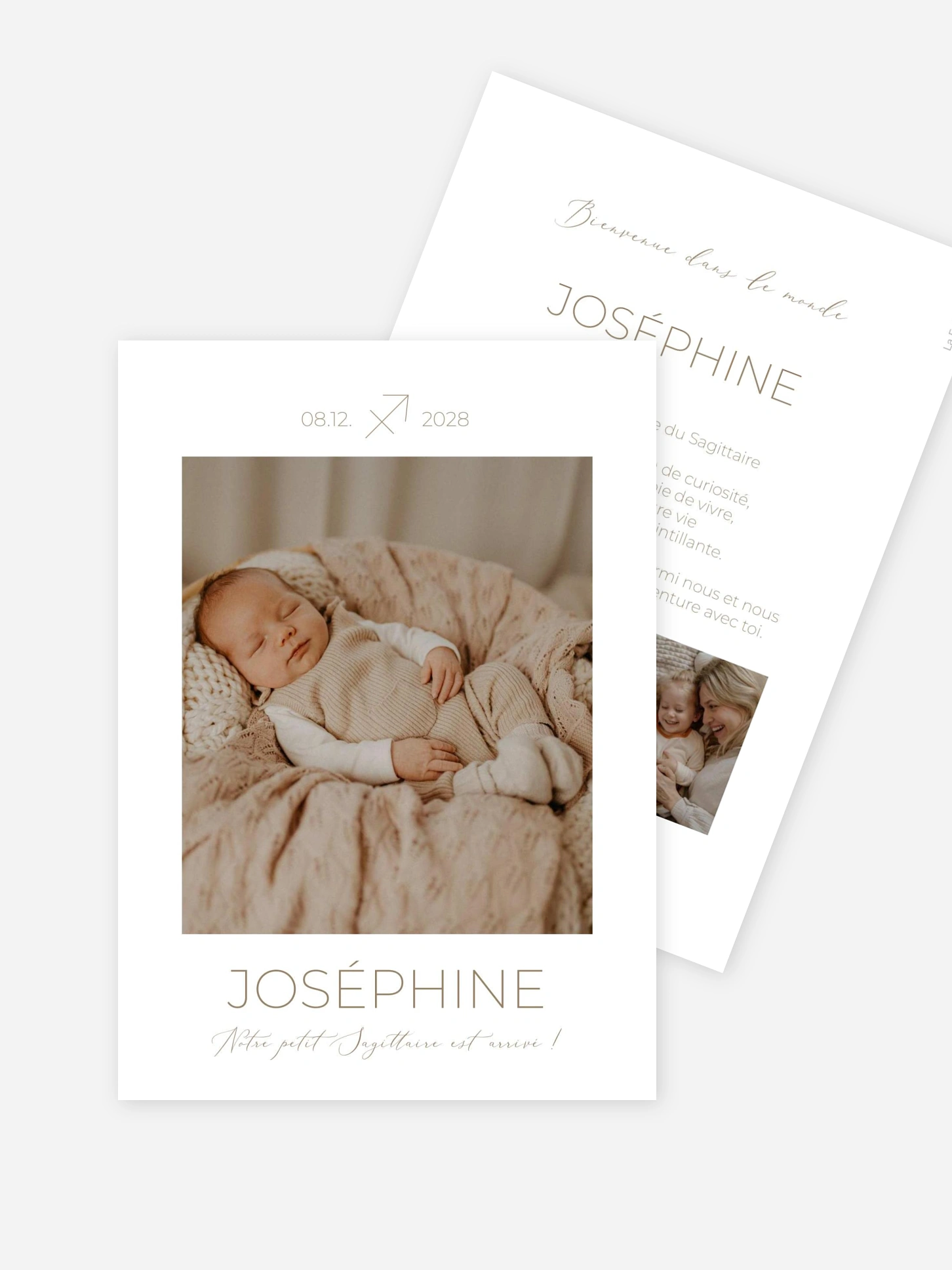 Faire-part naissance Petit Sagittaire en devenir