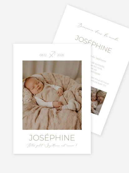 Faire-part naissance Petit Sagittaire en devenir