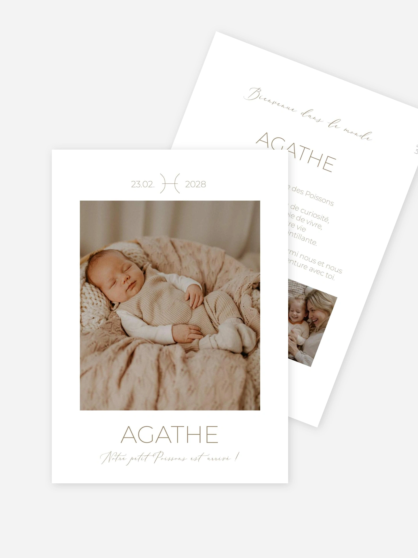 Faire-part naissance Petits Poissons en devenir