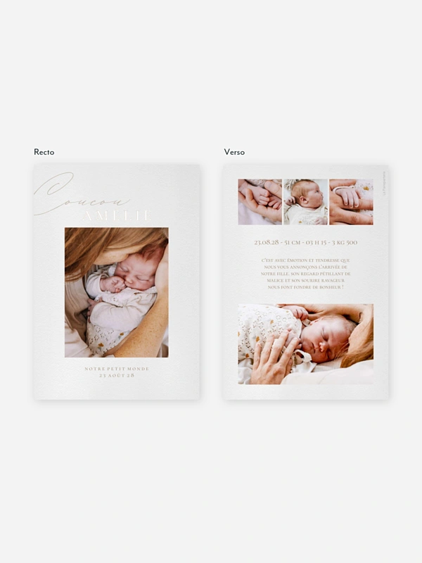 Faire-part naissance Notre Monde