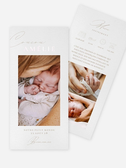 Faire-part naissance Notre Monde