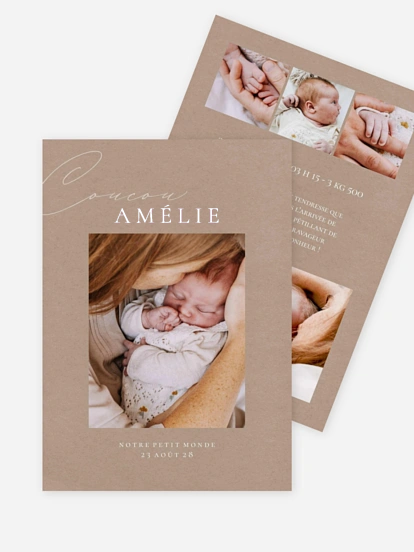 Faire-part naissance Notre Monde