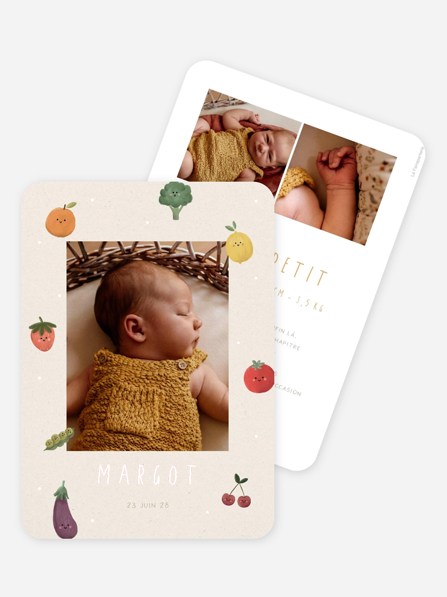 Faire-part naissance Bonheur vitaminé