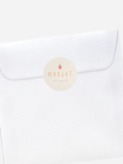 Stickers naissance Bonheur vitaminé