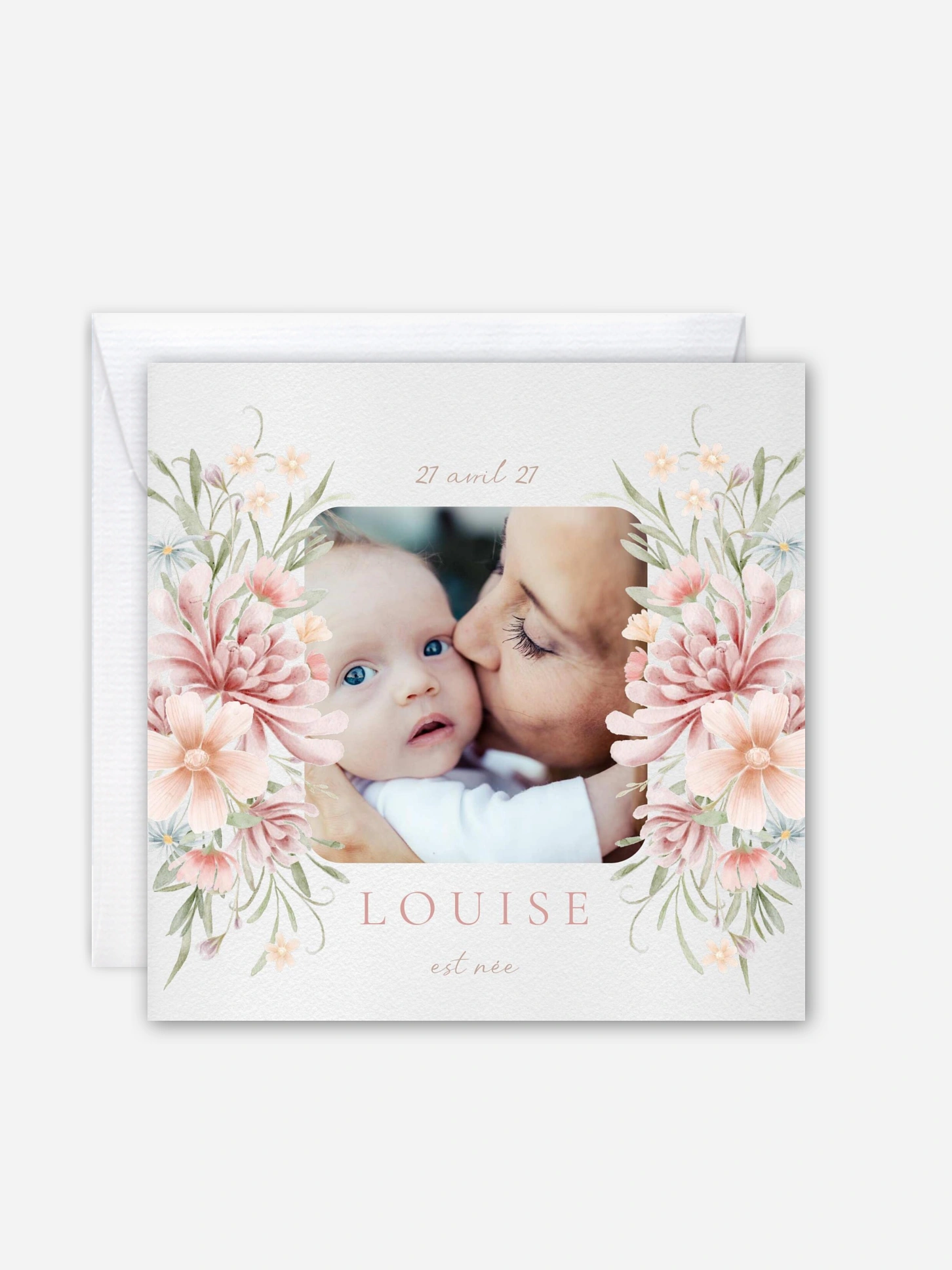 Faire-part naissance Enfant de la Rose