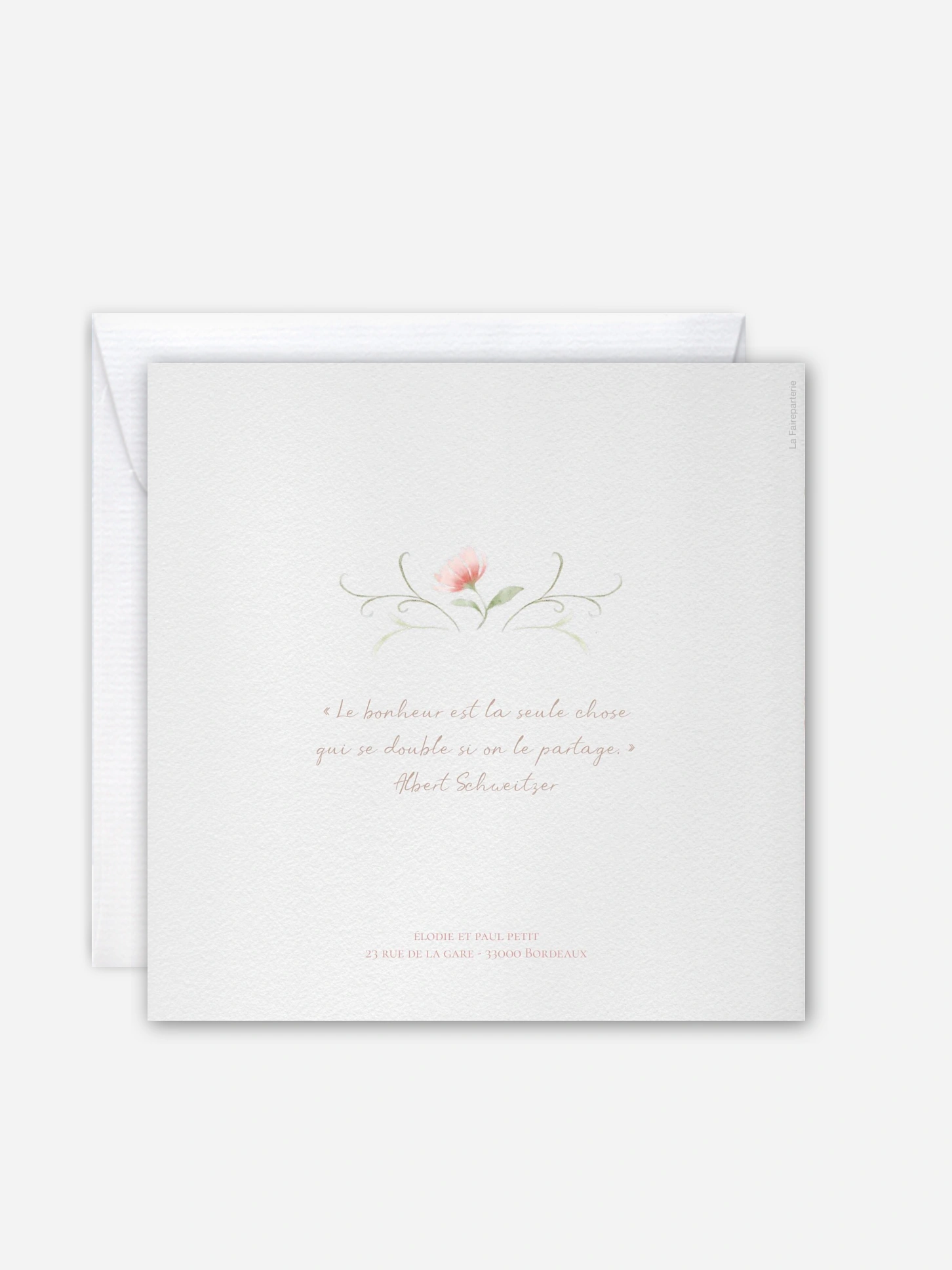 Faire-part naissance Enfant de la Rose
