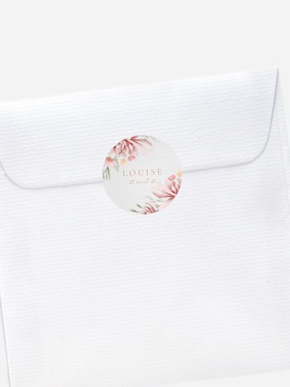 Stickers naissance Enfant de la Rose