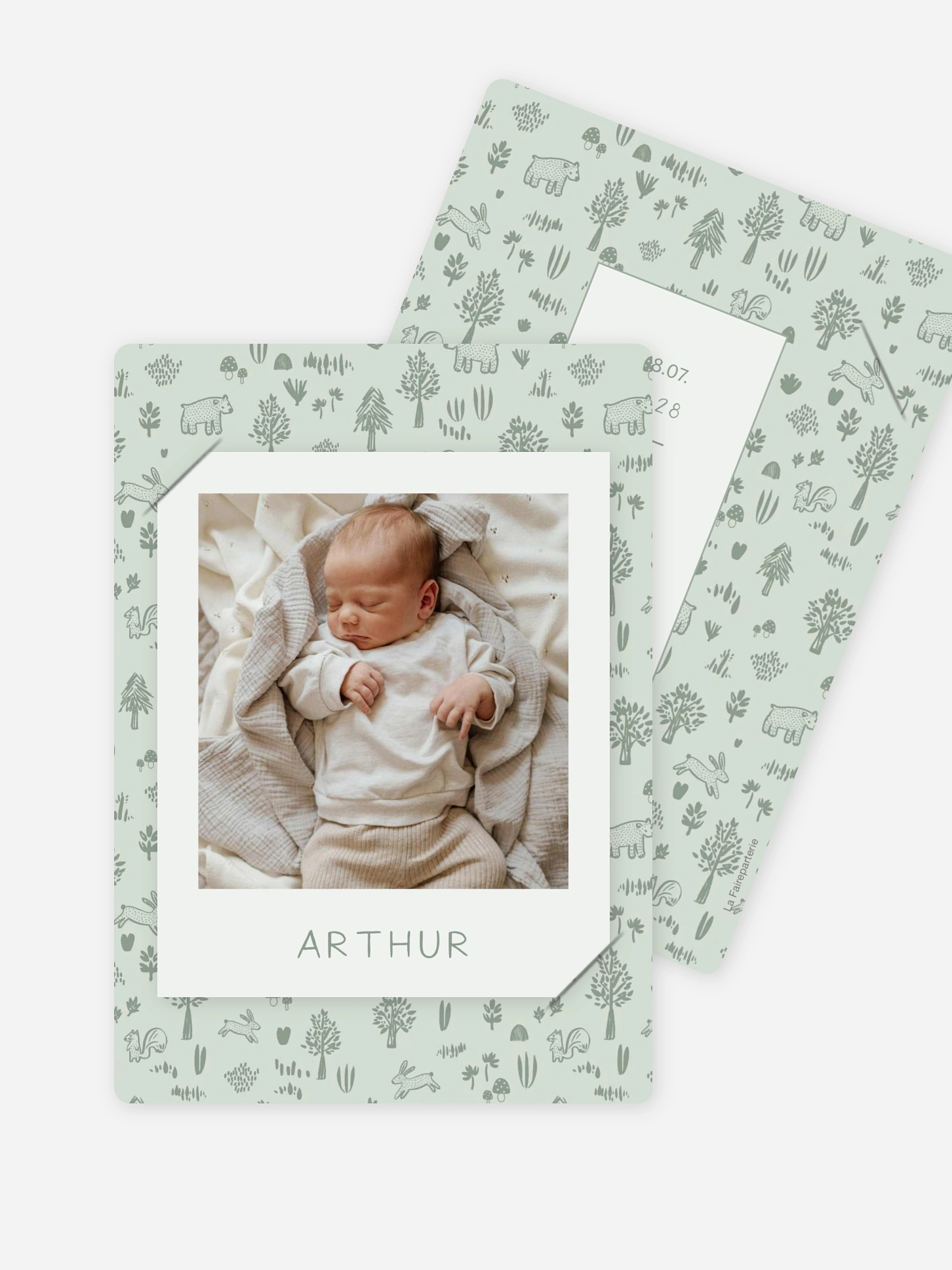 Faire-part naissance Little Forest