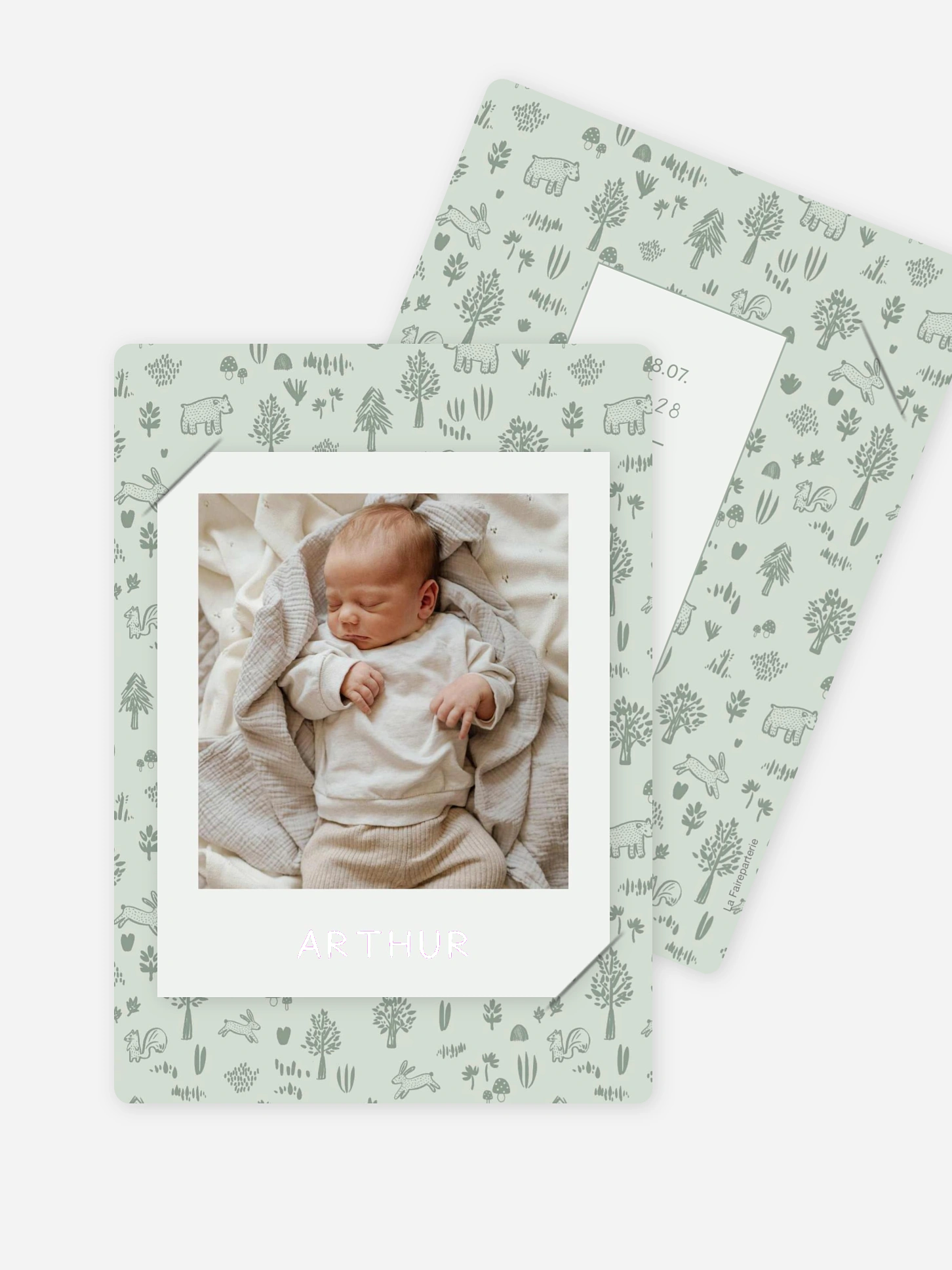Faire-part naissance Little Forest