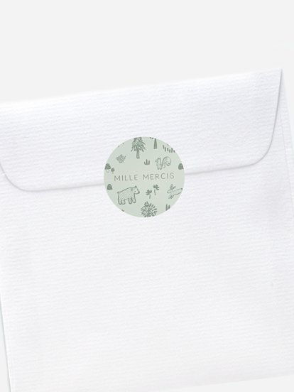 Stickers naissance Little Forest