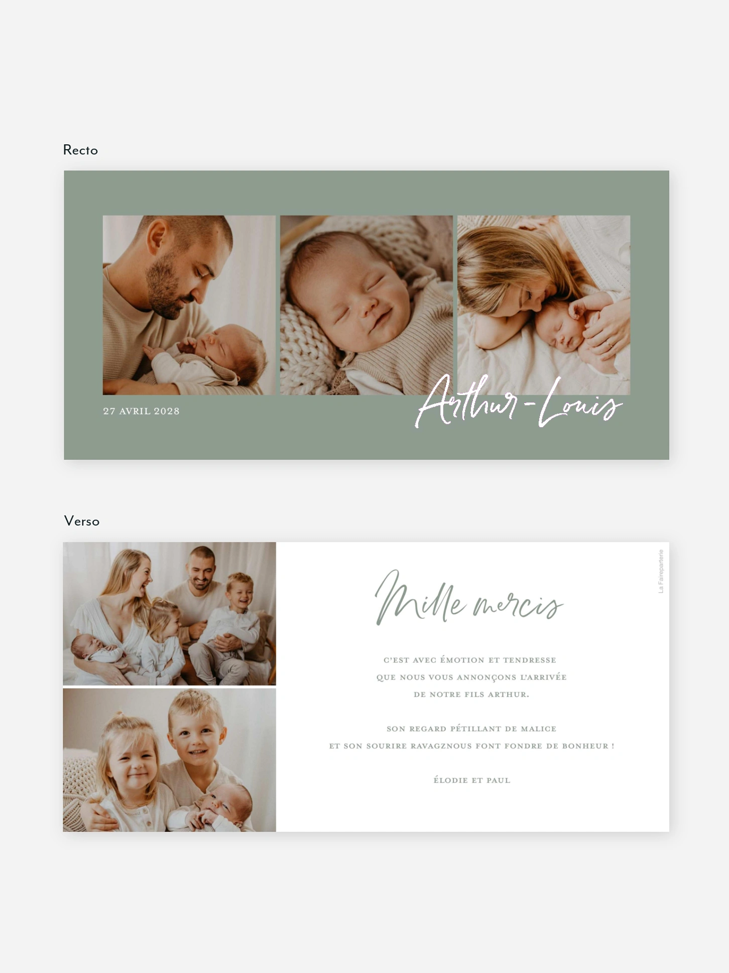 Faire-part naissance Douceur de Naissance