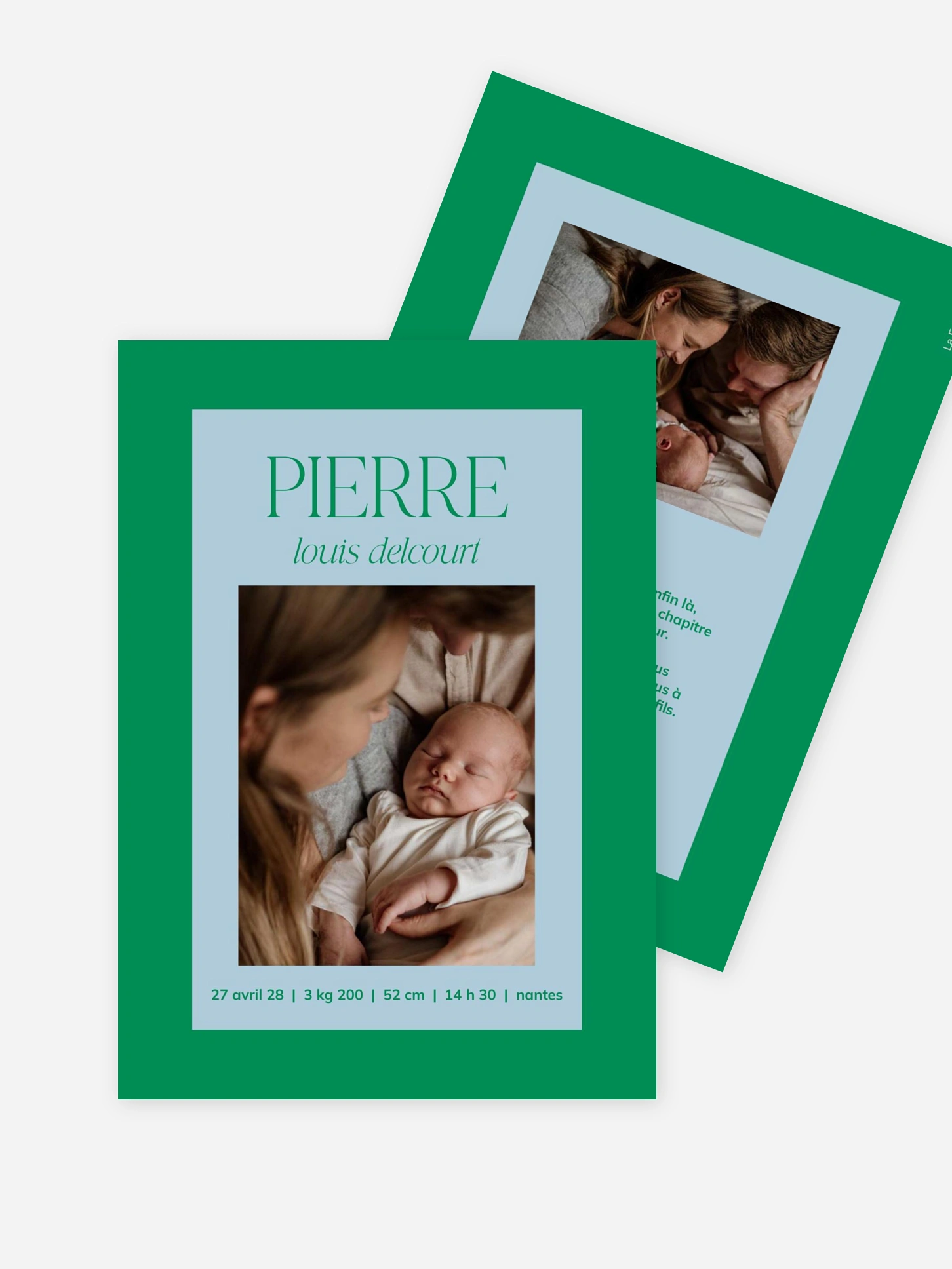 Faire-part naissance Tout contre