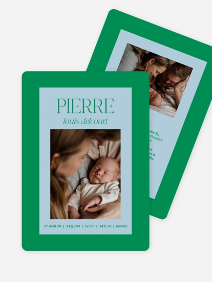 Faire-part naissance Tout contre