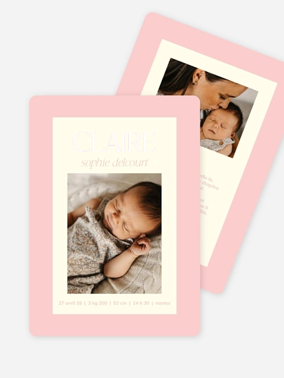 Faire-part naissance Tout contre