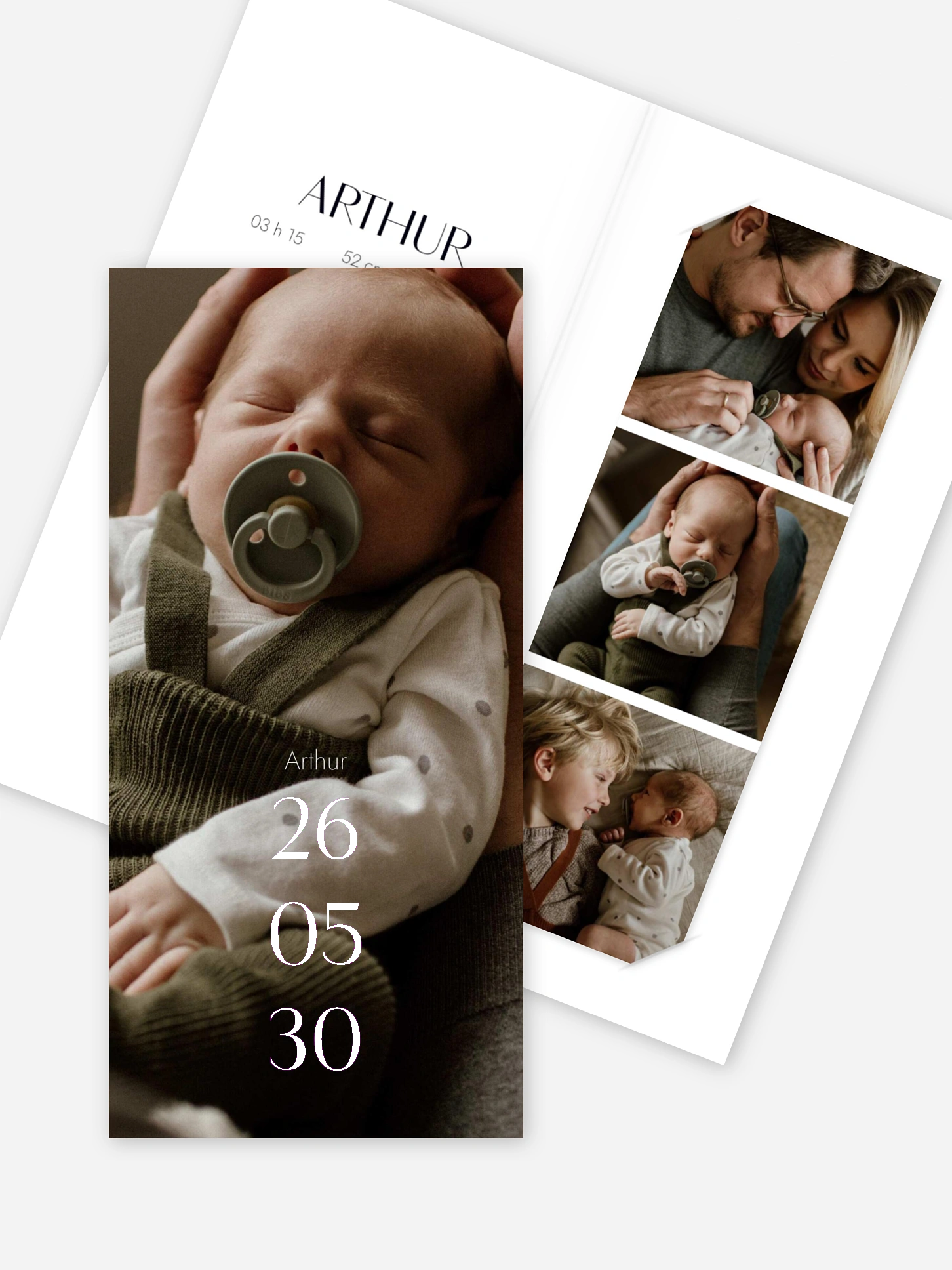Faire-part naissance La premier jour