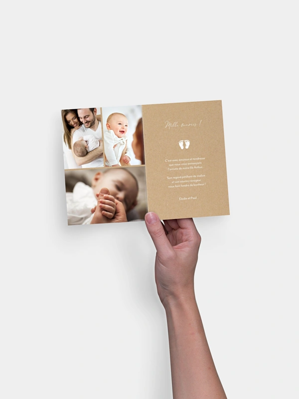 Faire-part naissance Famille de pieds