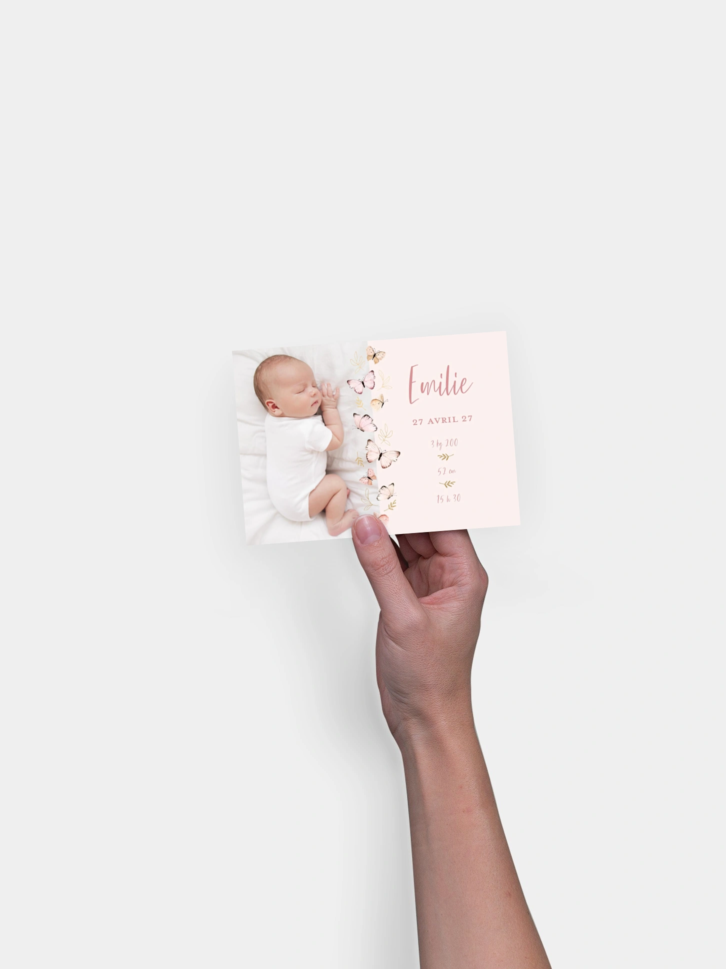 Faire-part naissance Petits papillons 2