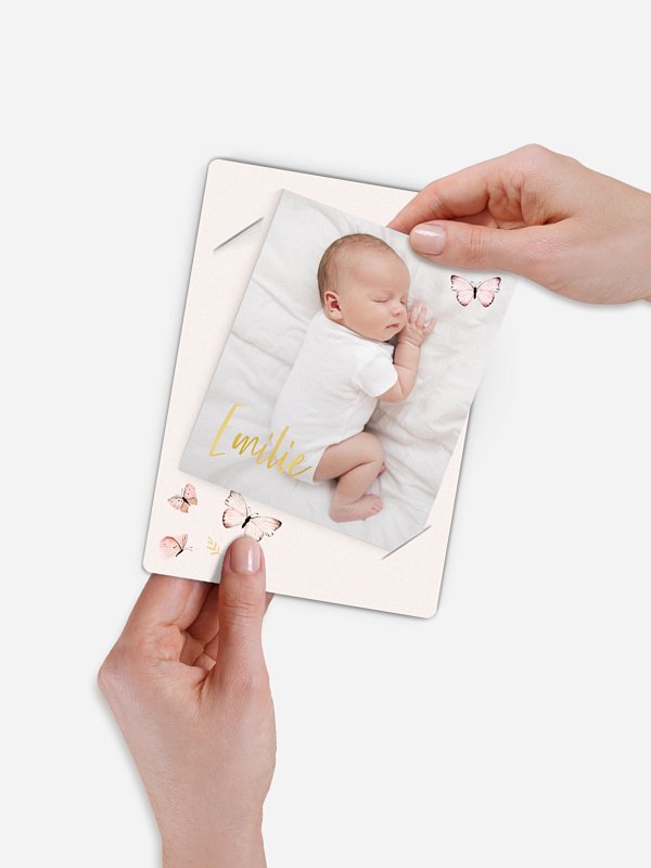 Faire-part naissance Petits papillons 2