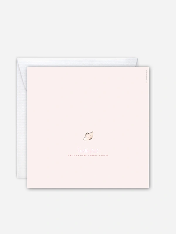 Faire-part naissance Petits papillons 2