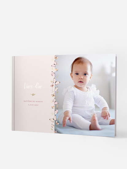 Livre d’or baptême Petits papillons 2
