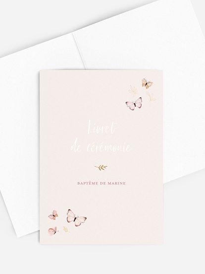 Livret de messe baptême Petits papillons 2