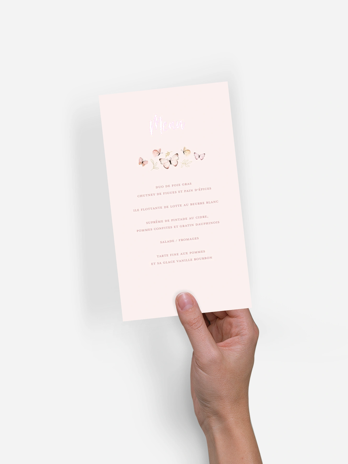 Menu baptême Petits papillons 2