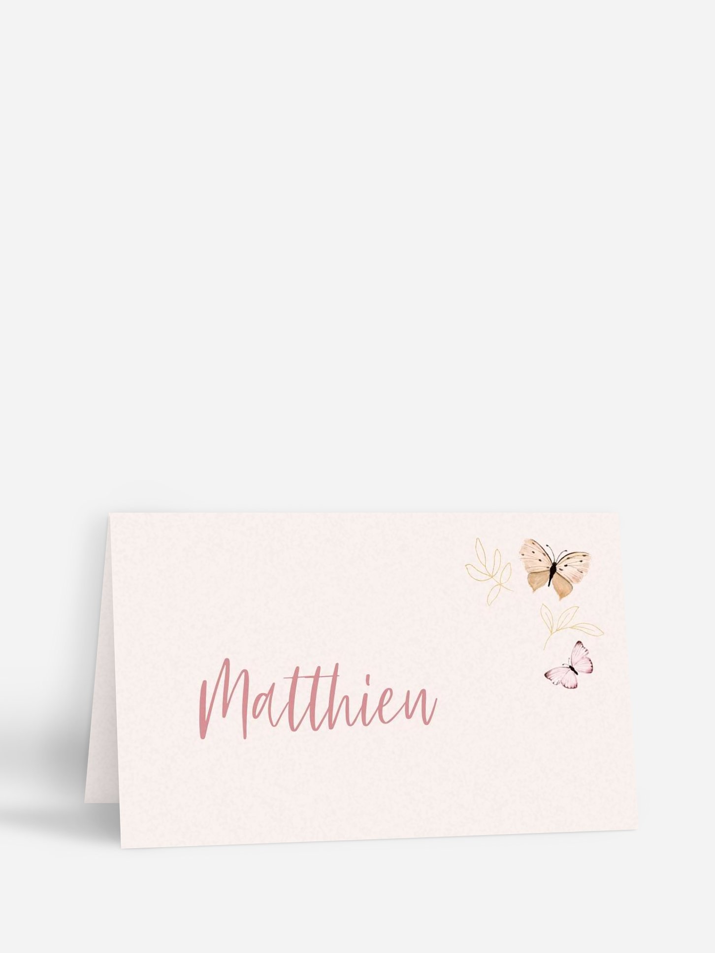 Marque-place baptême Petits papillons 2