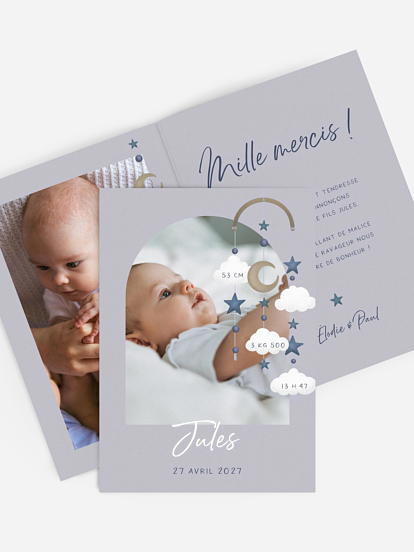 Faire-part naissance Douce nuit
