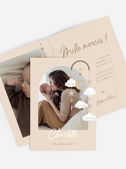 Faire-part naissance Douce nuit