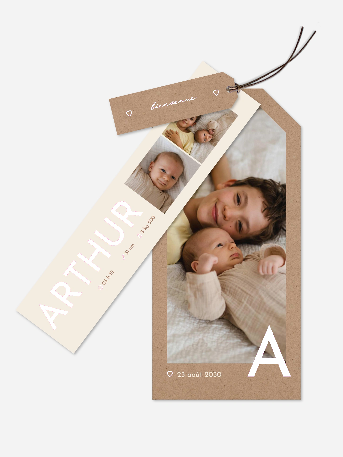 Faire-part naissance Petit grand amour