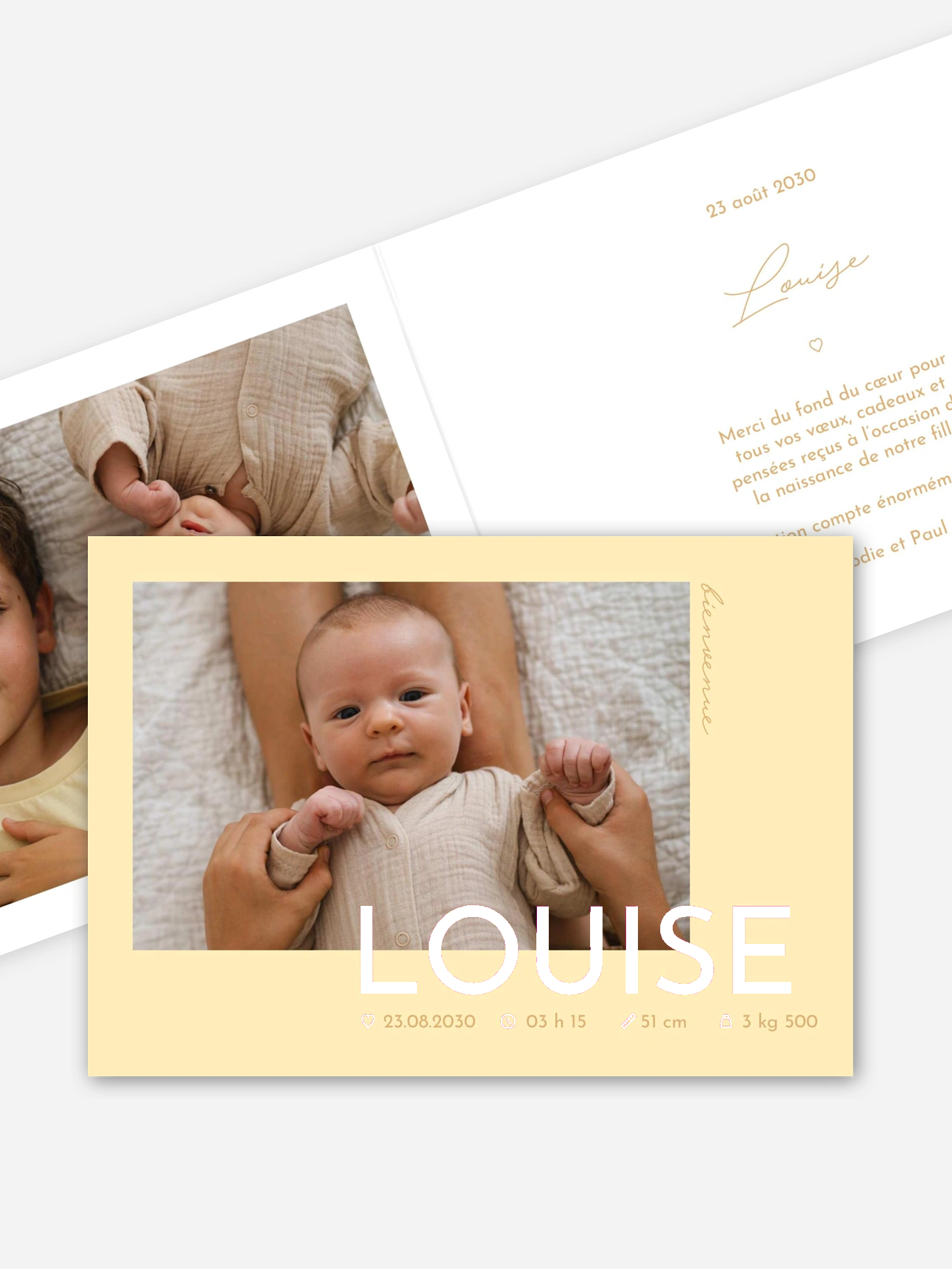 Faire-part naissance Petit grand amour