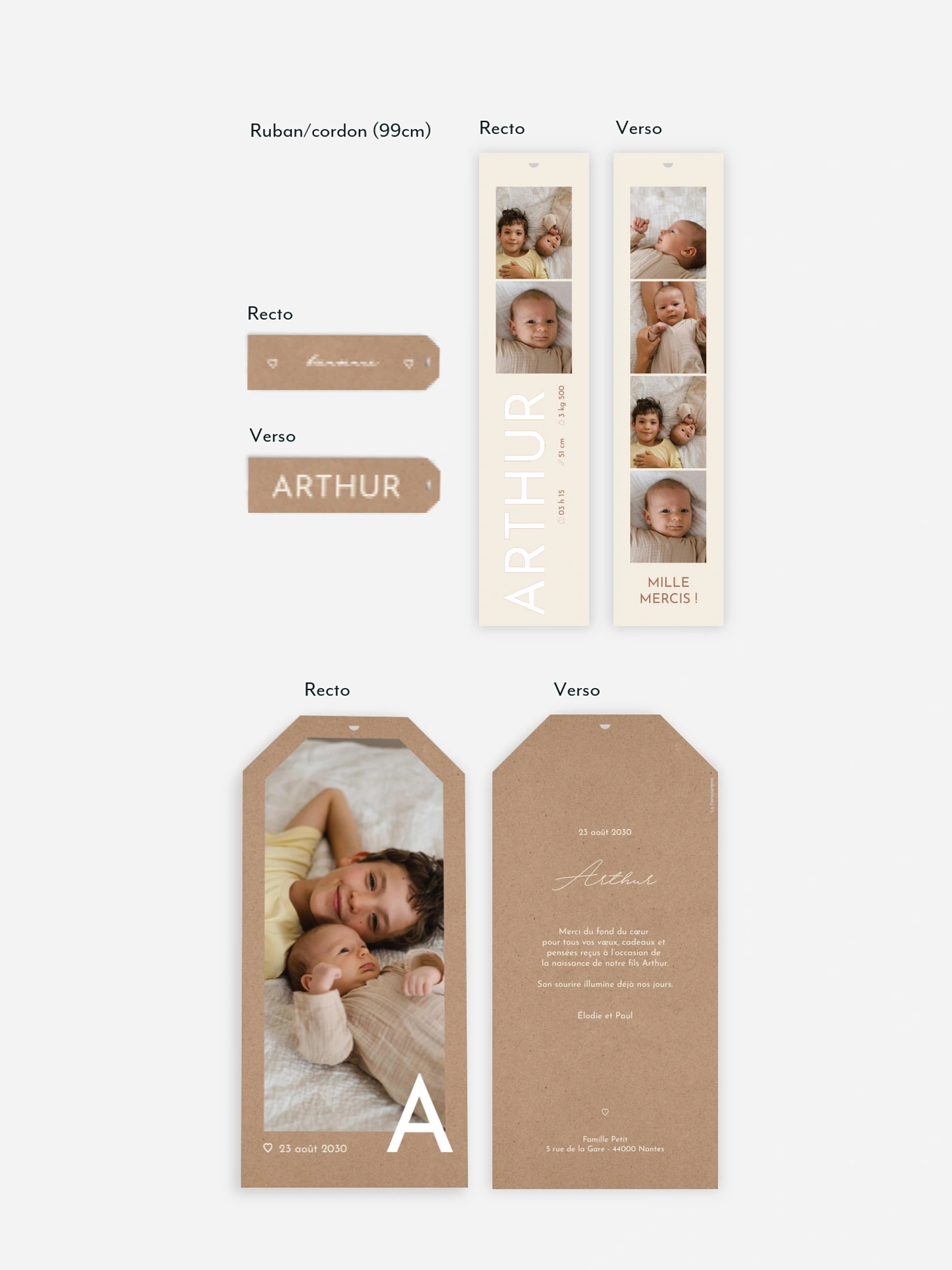 Faire-part naissance Petit grand amour