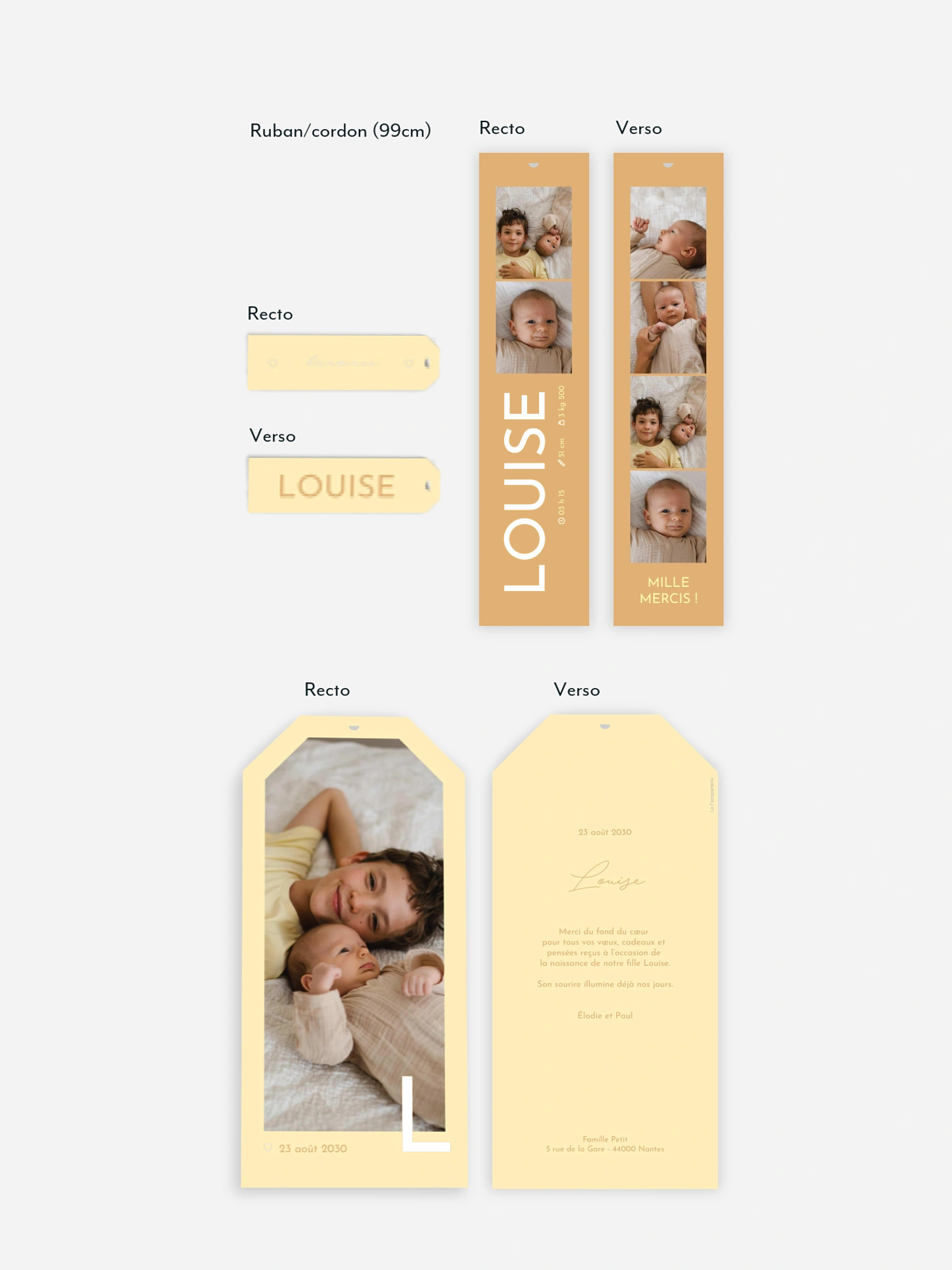 Faire-part naissance Petit grand amour