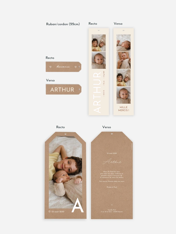 Faire-part naissance Petit grand amour