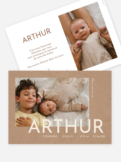 Faire-part naissance Petit grand amour