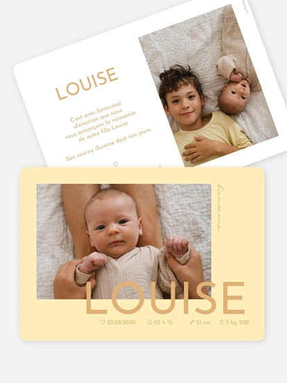 Faire-part naissance Petit grand amour