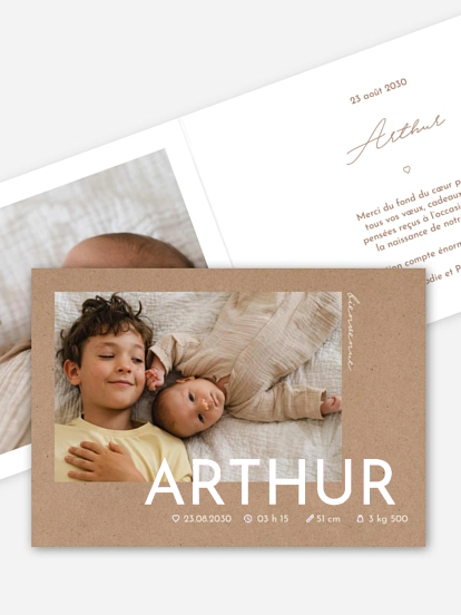 Faire-part naissance Petit grand amour