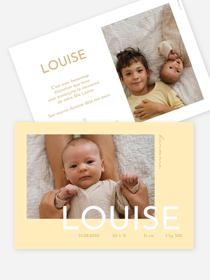 Faire-part naissance Petit grand amour
