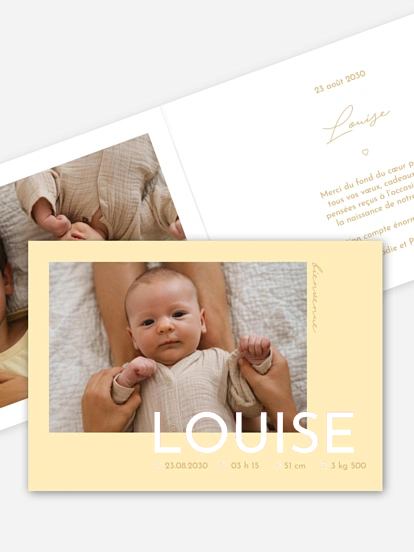 Faire-part naissance Petit grand amour