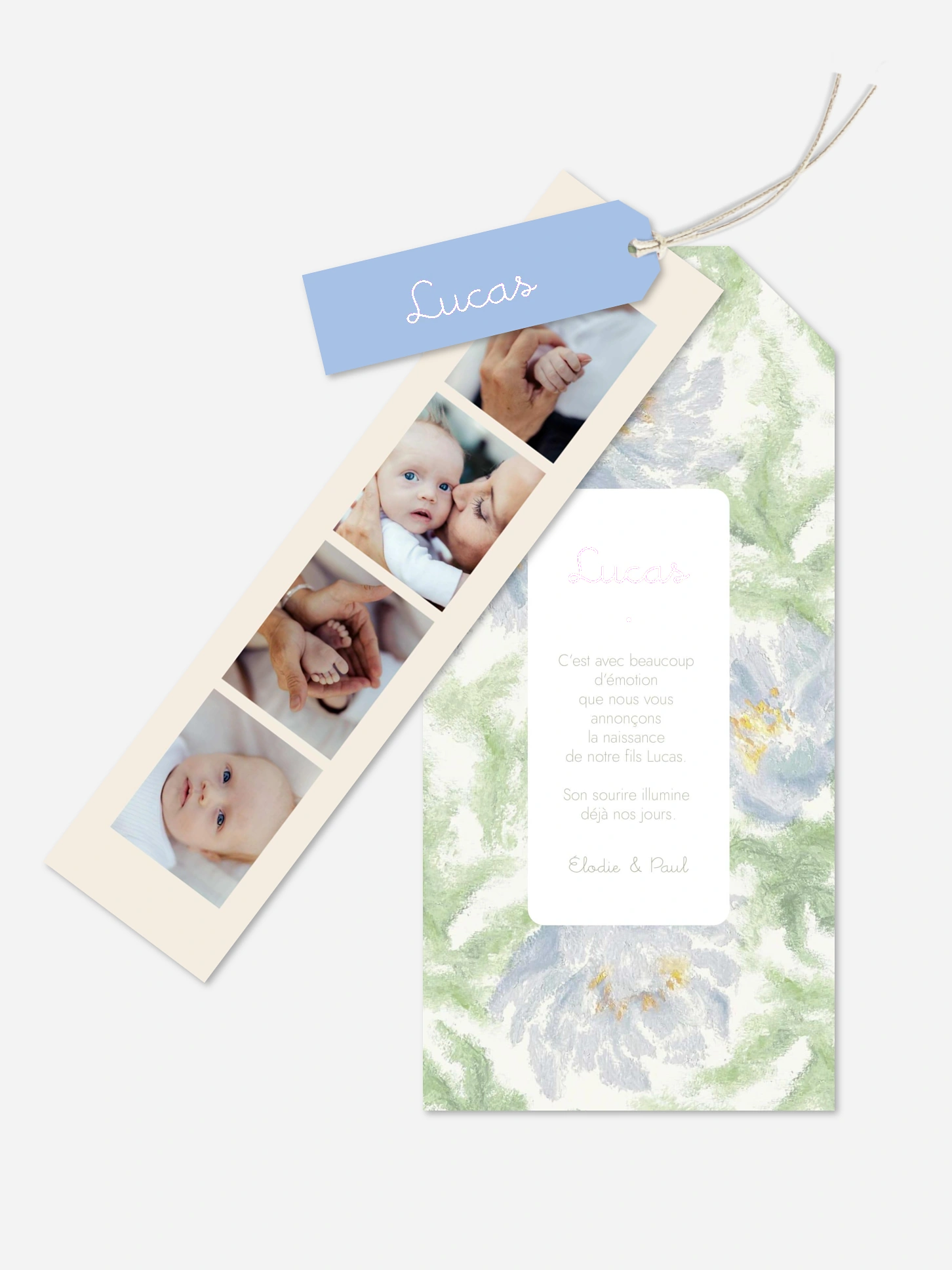 Faire-part naissance Vent de fleurs