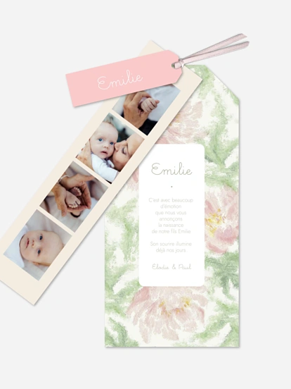Faire-part naissance Vent de fleurs