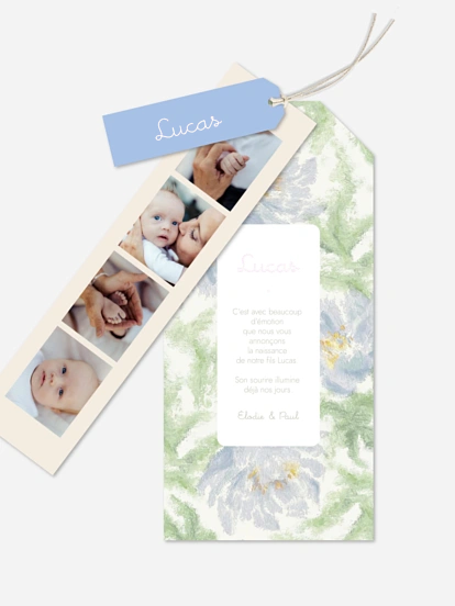 Faire-part naissance Vent de fleurs